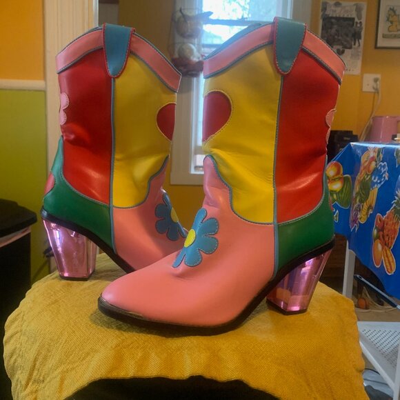 Dolls Kill Colorful Cowgirl Boots - Picture 1 of 2